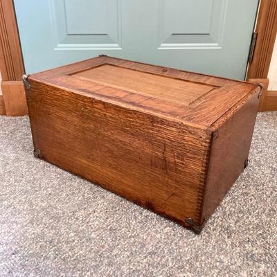 LOT 156: Vintage Machinist's Wooden Storage / Tool Box