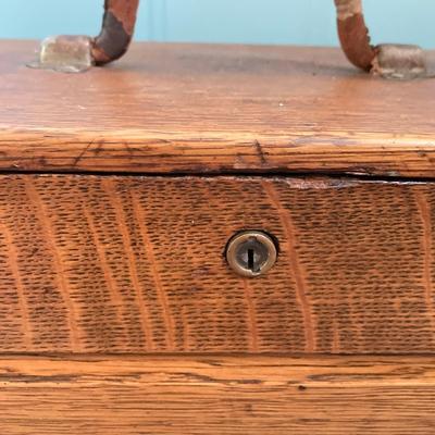 LOT 156: Vintage Machinist's Wooden Storage / Tool Box