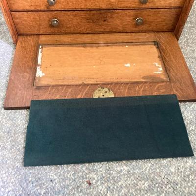 LOT 156: Vintage Machinist's Wooden Storage / Tool Box