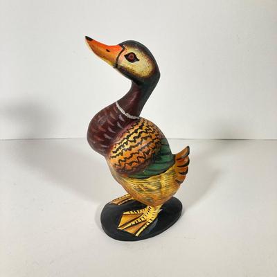 LOT 157: Collection of Six Hand Painted Wooden Ducks - Signed by Artist, Made in The People's Republic of China and More