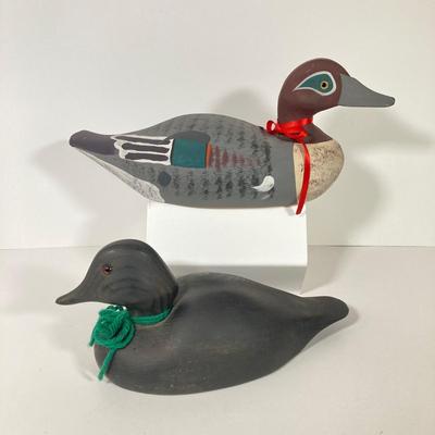 LOT 157: Collection of Six Hand Painted Wooden Ducks - Signed by Artist, Made in The People's Republic of China and More