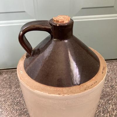 LOT 159: Vintage Pottery Jug, Timothy White & Taylor's Stoneware Hot Water Bottle (Lovatt's Langley Ware England), Ceramic...