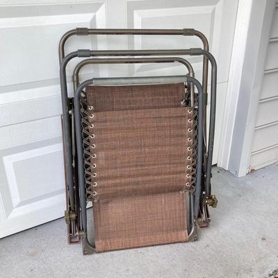 LOT 161: Pair of Zero Gravity Folding Lawn Chairs