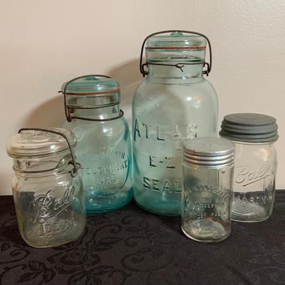 LOT 166: Vintage/Antique Canning Jars and John Wanamakers Jar