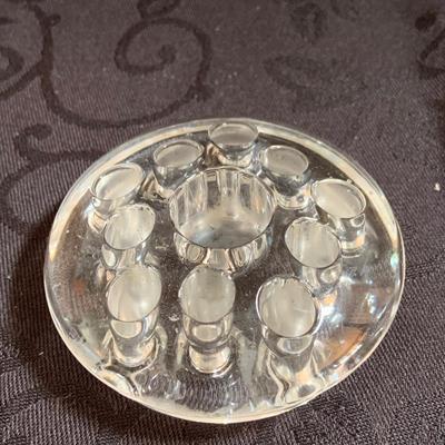 LOT 168: Vintage/Antique Crystal Knife Rests, Salt Dishes, Cake Stand, Flower Frog and More