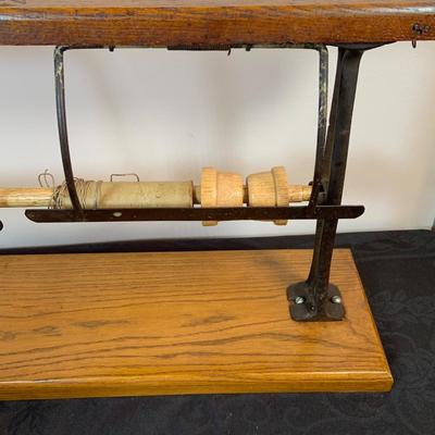 LOT 170: Vintage/Antique HopKing Butcher Paper Dispenser, Primitive Wood Slaw Slicer, Bottle Capper, Cherry Pitter and Moe