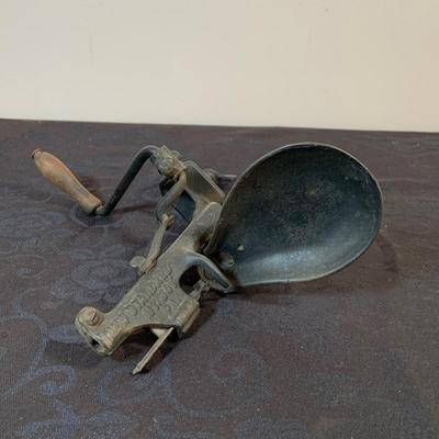 LOT 170: Vintage/Antique HopKing Butcher Paper Dispenser, Primitive Wood Slaw Slicer, Bottle Capper, Cherry Pitter and Moe