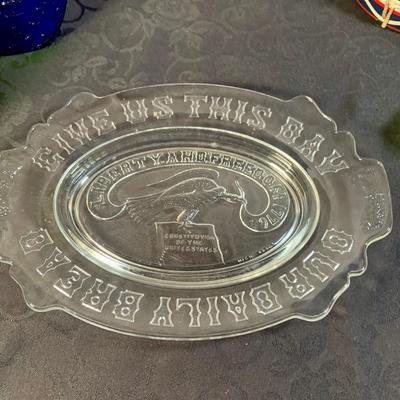 LOT 174: Americana Inspired Collection Featuring Bottles, Plate, Ice Bucket and More