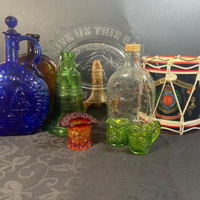 LOT 174: Americana Inspired Collection Featuring Bottles, Plate, Ice Bucket and More