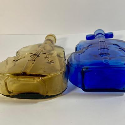 LOT 176: Collection of Violin Shaped Glass Bottles