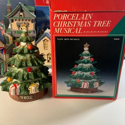 LOT 179: Ceramic Holiday Village Houses, Figures and More