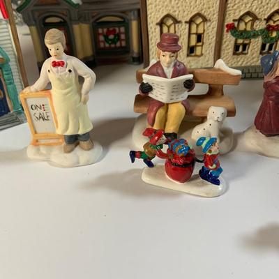 LOT 179: Ceramic Holiday Village Houses, Figures and More