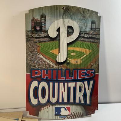LOT 180: Philadelphia Phillies Memorabilia Including, Cards, Cap, Coke Can, Ryan Howard Bobble Head, Sign and Ephemera