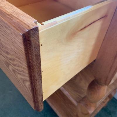 LOT 182: Wood Two(2) Shelf Side Table with Drawer.