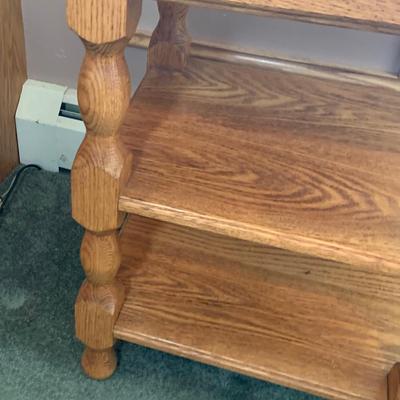 LOT 182: Wood Two(2) Shelf Side Table with Drawer.