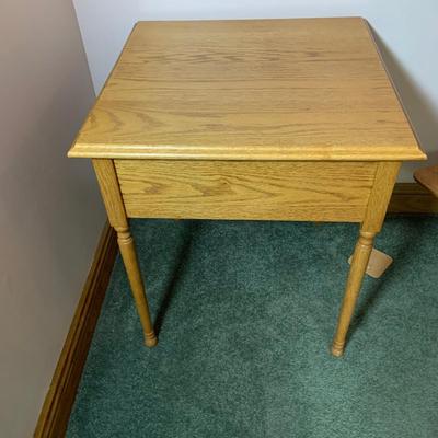 LOT 183: Wooden Child’s Desk/Table, Wood Bench Step and Wooden Shelf