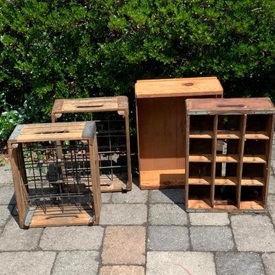 LOT 185: Vintage Wood Crates