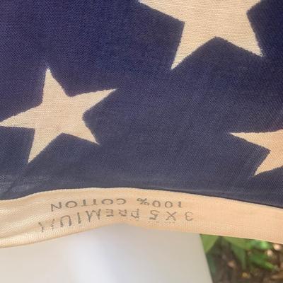 LOT 188: Assortment American Flags and Eagle Top Flag Poles