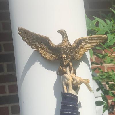 LOT 188: Assortment American Flags and Eagle Top Flag Poles