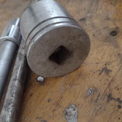 Large Drive Breaker Extension Bar, Socket Bar, and 2" Socket 3/4" Drive (#10)