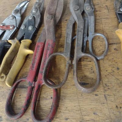 Assortment of Aviation and Tin Snips (#11)