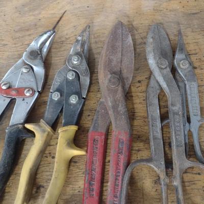 Assortment of Aviation and Tin Snips (#11)