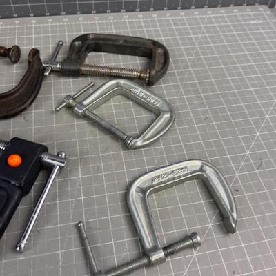 Mixed lot of C Clamps (7 Total) 