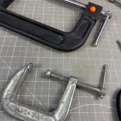 Mixed lot of C Clamps (7 Total) 