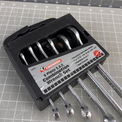 6 Piece SAE Combo Wrench Set