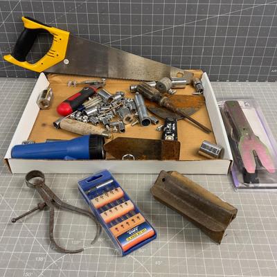 Hand Tool: Sockets, Saw, Screw bits