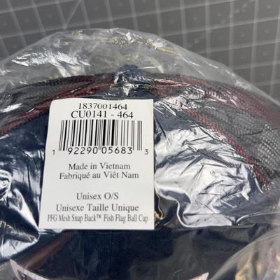 (2) Columbia NEW Fish Flag Snap Back 