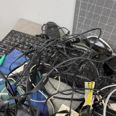 Super Lot of Computer / Electronics: Power Supply, Keyboard, Components