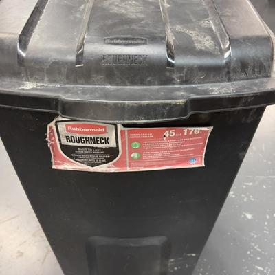 Black Garbage Can ROLLING 45Gallon 