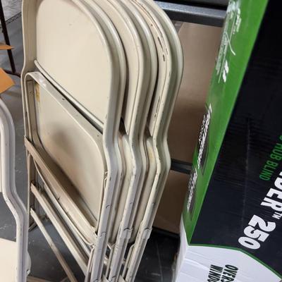 4 Metal Folding Chairs 