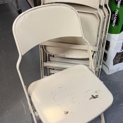 4 Metal Folding Chairs 
