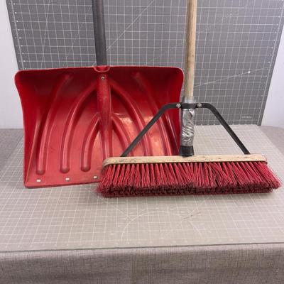 Broom and a Snow Shovel 