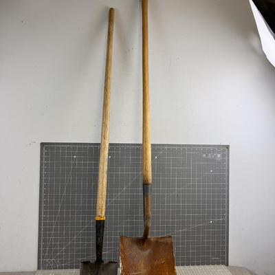 Pair Round Nose Shovels