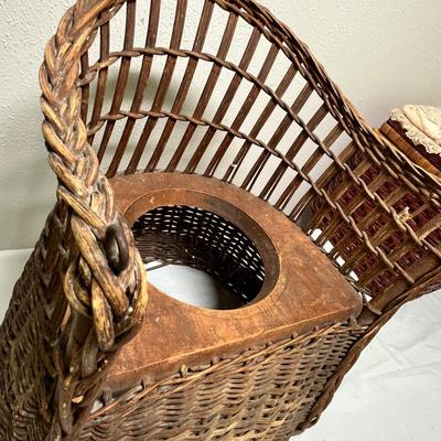 Lot 332 Antique wicker potty chair
