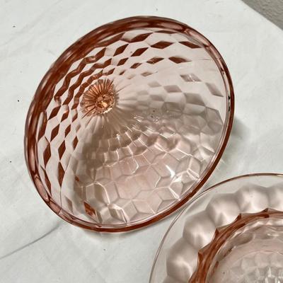 Lot 355 Pink Depression Glass