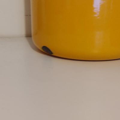 Vintage Enameled Metal Canister Set- Four Pieces
