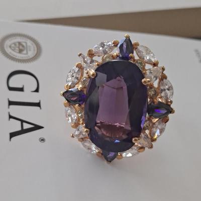 GIA CERTIFIED LAB GROWN AMETHYST