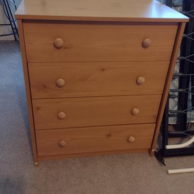 Wood Finish Chest of Drawers- Approx 27 3/4" Wide, 15 3/4" Deep, 32 1/4" Tall (Choice A- Main Floor)
