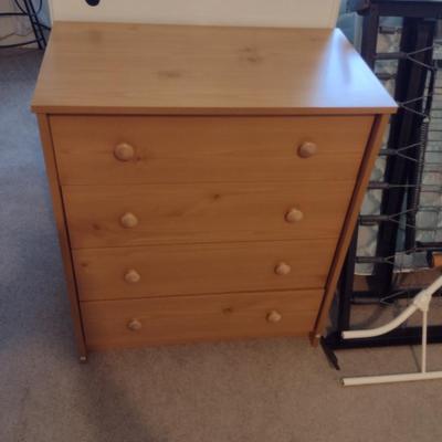 Wood Finish Chest of Drawers- Approx 27 3/4" Wide, 15 3/4" Deep, 32 1/4" Tall (Choice A- Main Floor)