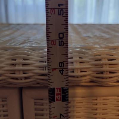 Wicker Armoire/Storage Cabinet- Approx 49 3/4" Tall