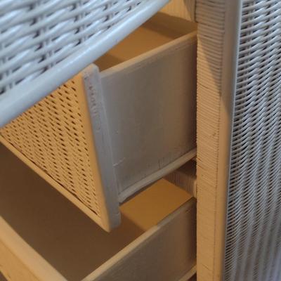 Wicker Armoire/Storage Cabinet- Approx 49 3/4" Tall