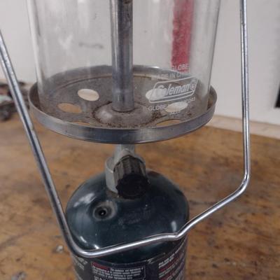 Coleman Propane Lantern Attachment with Gas Can and Base