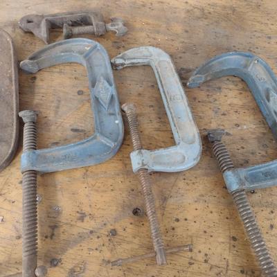 Set of Five Heavy Duty C-Clamps (#13)