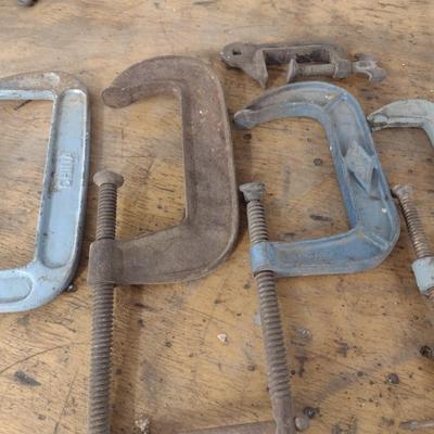 Set of Five Heavy Duty C-Clamps (#13)