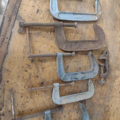 Set of Five Heavy Duty C-Clamps (#13)