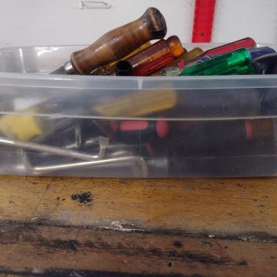 Large Collection of Screwdrivers Various Heads and Sizes